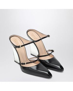 Gucci Sabots With Transparent Wedge - Metallic