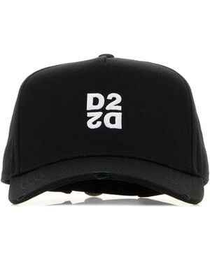 DSquared² Dsquared Cotton Baseball Cap - Black