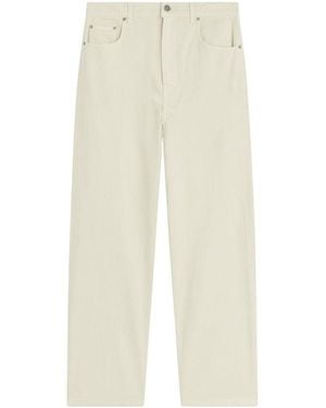 Phoebe Philo Cotton Zip-Up Jeans - White