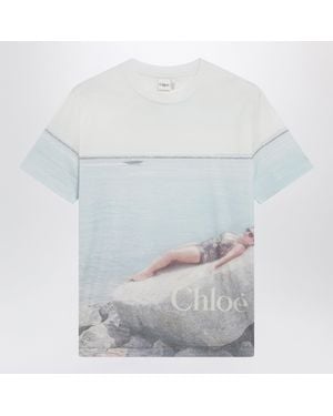 Chloé Crewneck Logo T-Shirt - White