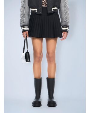Off-White c/o Virgil Abloh Big Bookish Logo Pleated Skirt - Black