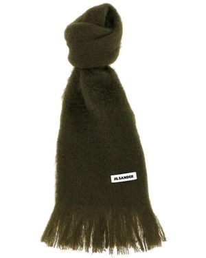 Jil Sander Wool Scarf - Green
