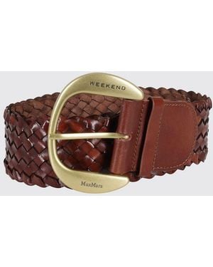 Weekend by Maxmara Woven Leather Belt - Brown