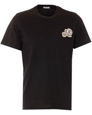 Moncler Double Logo T-Shirt - Black