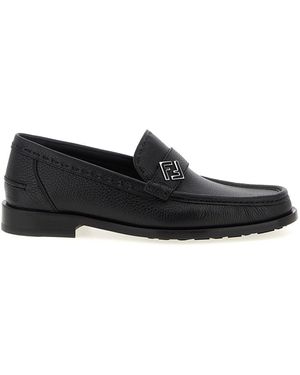 Fendi 'Ff Metal' Loafers - Black