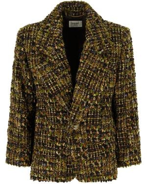 Saint Laurent Clothing Blazers & Gilets - Green