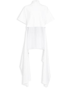 Alaïa Alaia Asymmetric Cotton Jersey T-Shirt - White
