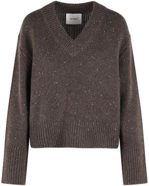 Lisa Yang 'Anella Sparkly' Cocoa Cashmere Sweater - Gray