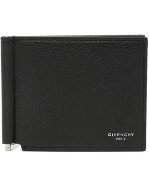 Givenchy Leather Bi-Fold Card Case With Bill Clip - Black