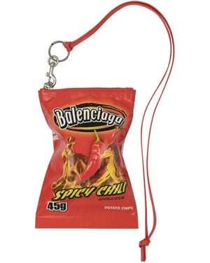Balenciaga "Chips" Cell Phone Pouch - Red