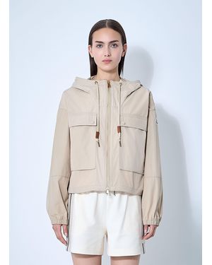 Moncler Sauvan Short Parka in Black | Lyst