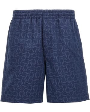 Givenchy 'Monogram' Bermuda Shorts - Blue