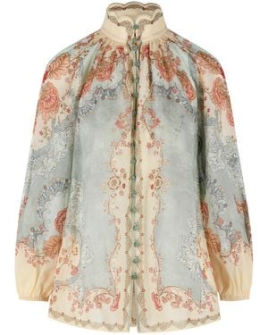 Zimmermann 'Daylight' Multicolored Ramie Blouse