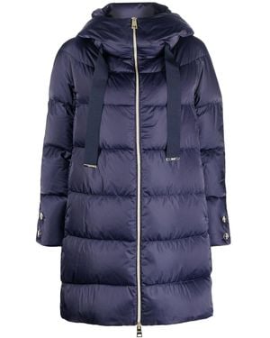 Herno A-Shape Satin Down Jacket - Blue