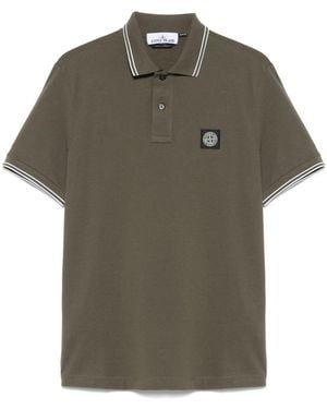 Stone Island Polo With Logo - Green