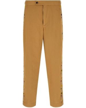 Bode 'Feather Runner' Pants - Blue