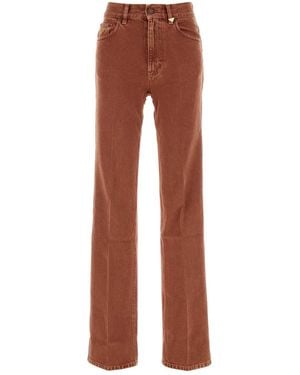 Chloé Brick Denim Jeans - Brown