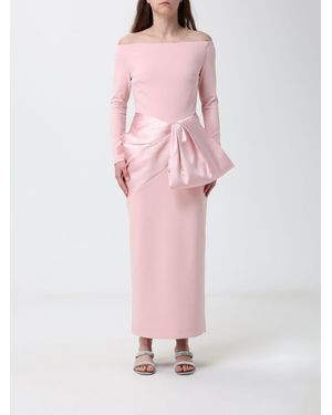 Solace London Cri�Pe Midi Dress - Pink