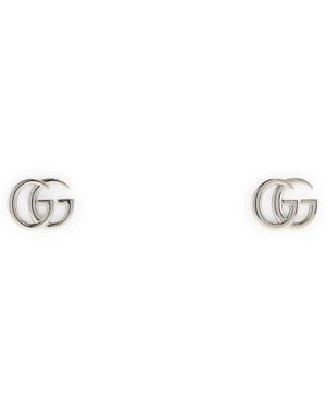 Gucci Earrings Gg Marmont - White