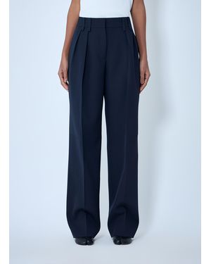 Jil Sander High-Waisted Pleated Pants - Blue