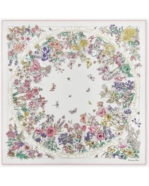 Dior Dior Dior Astral Flowers Cashmere Shawl - White