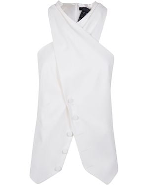 Max Mara Pianoforte "Selva" Top Gilet - White