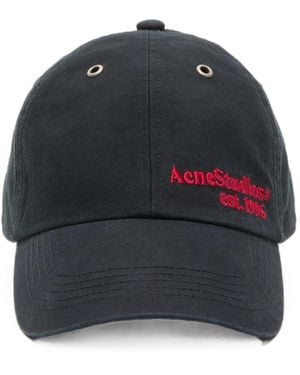 Acne Studios Logo Baseball Cap - Blue
