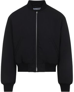 Jil Sander Cropped Bomber Jacket - Black