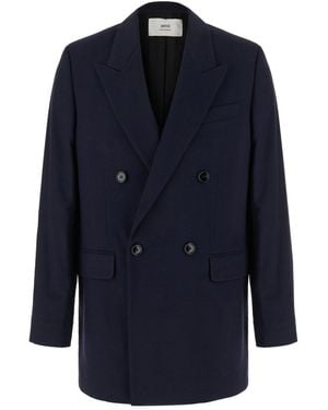 Ami Paris Clothing Blazers E Gilets - Blue