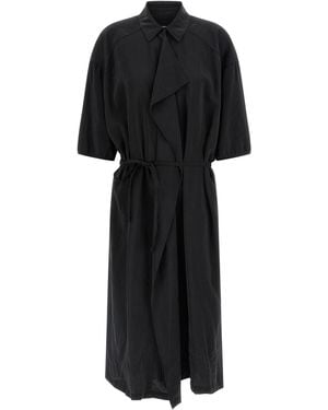 Lemaire 'Asymmetrical Shirt Dress' Dress - Black
