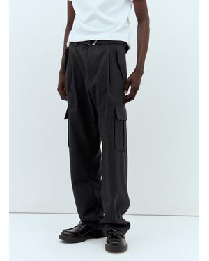 Prada Flannel Cargo Pants - Black