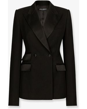 Dolce & Gabbana Dolce & Gabbana Tuxedo Virgin Wool And Silk Blazer - Black