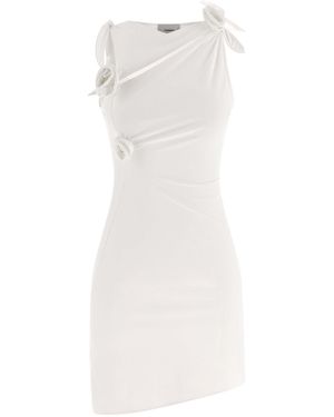 Coperni 'Asymmetric Flower' Dress - White