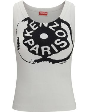 KENZO Boke Flower 2.0 Ribbed Tank Top - Gray