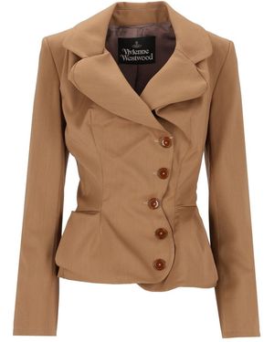 Vivienne Westwood Drunken Tailored Jacket - Brown