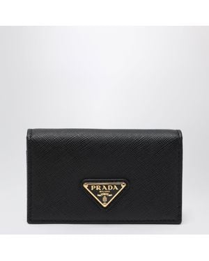 Prada Saffiano Leather Card Case - Black