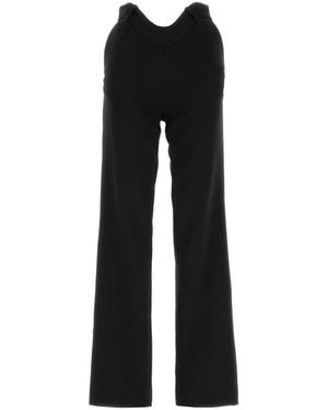 Jean Paul Gaultier Wavy Waistband Tailoring Trouser - Black