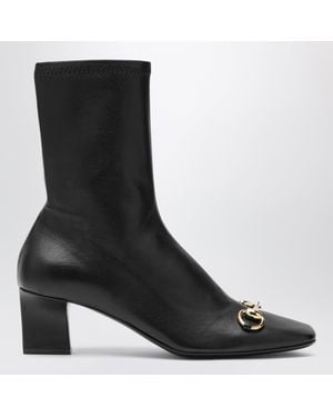 Gucci Signora Ankle Boots With Horsebit - Black