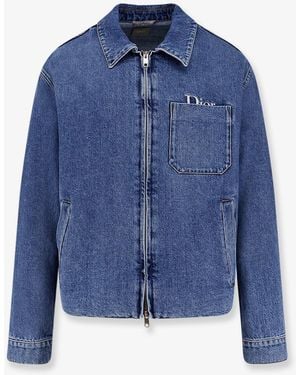 Dior Dior Denim Jacket With Dior Embroidery - Blue