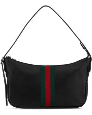 Gucci Leather Small Lunetta Crossbody Bag - Black