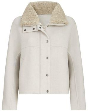 Brunello Cucinelli Leather Jacket - White