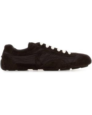 Prada Suede And Re-Nylon Montecarlo Re-Edition 2005 Sneakers - Black