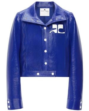 Courreges Re-Edition Vinyl Jacket - Blue