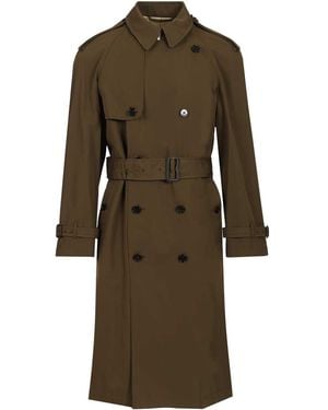 Burberry Long And Light Cotton Trench Coat - Brown