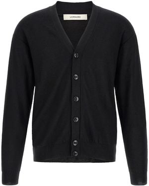 Lemaire 'Relaxed Twisted' Cardigan - Black