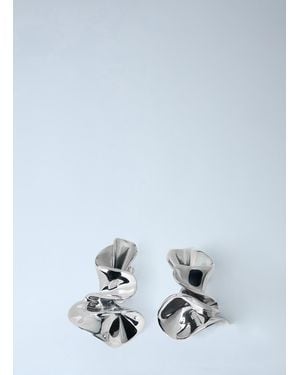 Bottega Veneta Small Anemone Earings - White