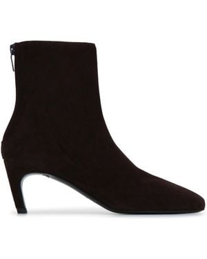 TOTEME Soft Suede Ankle Boots - Black