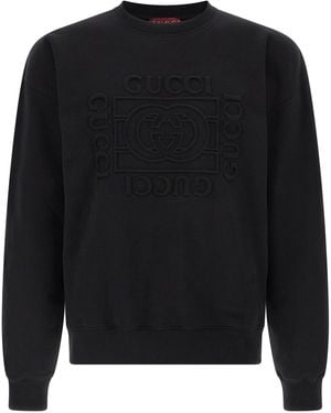 Gucci 'Incrocio Gg' Sweatshirt - Black