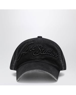 Acne Studios Baseball Cap With Embroidered Logo - Black