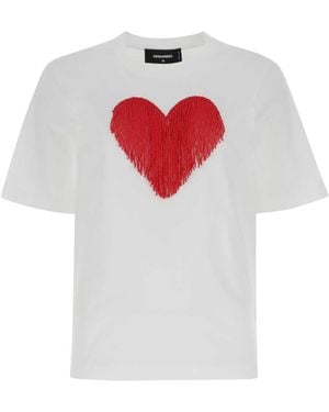DSquared² Dsquared Cotton T-Shirt - White